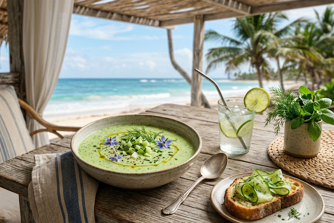 Chilled Cucumber and Herb Soup Recipe Chilled Cucumber and Herb Soup Recipe