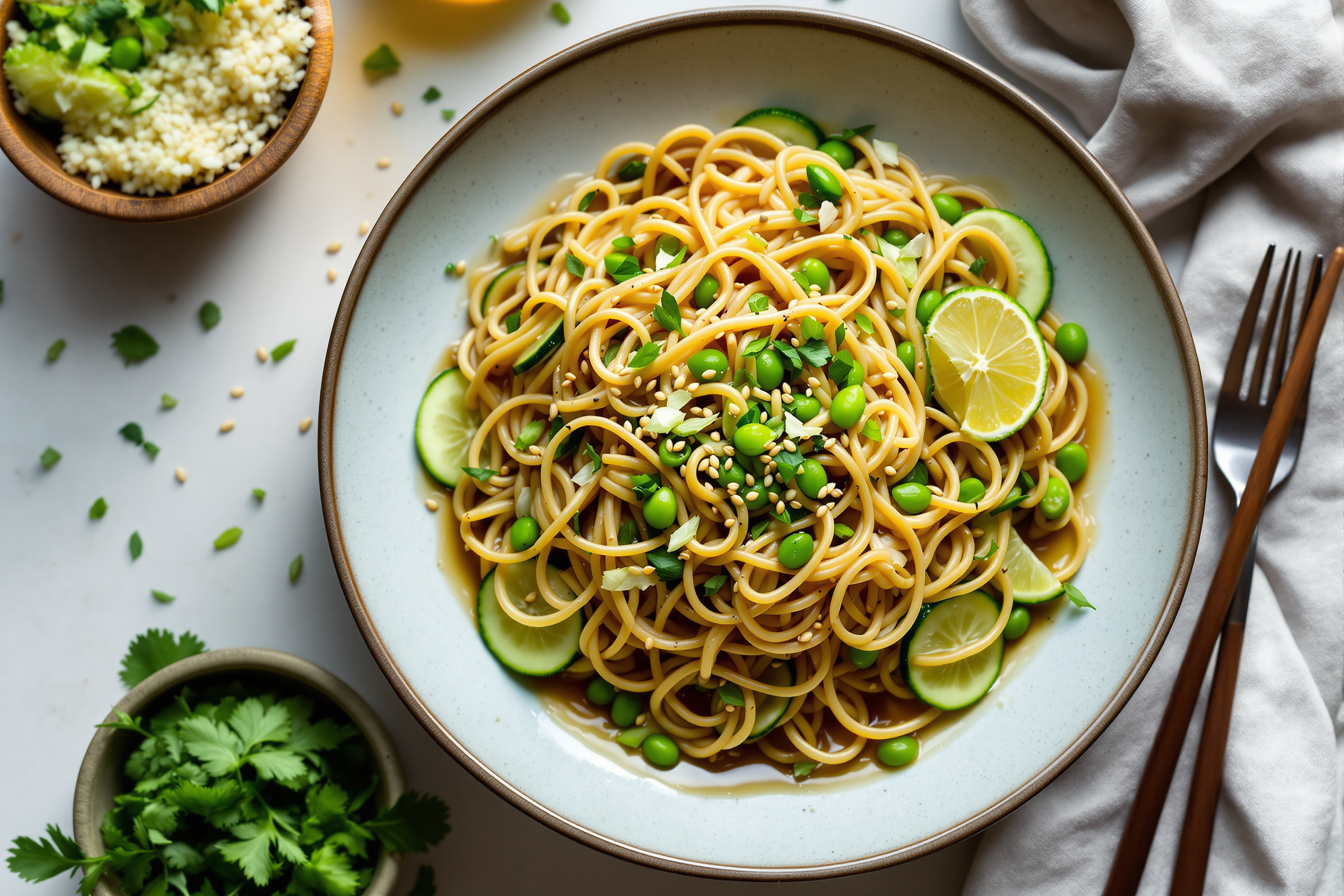 Sesame-Lime Soba Noodle Salad for Beach Coolers